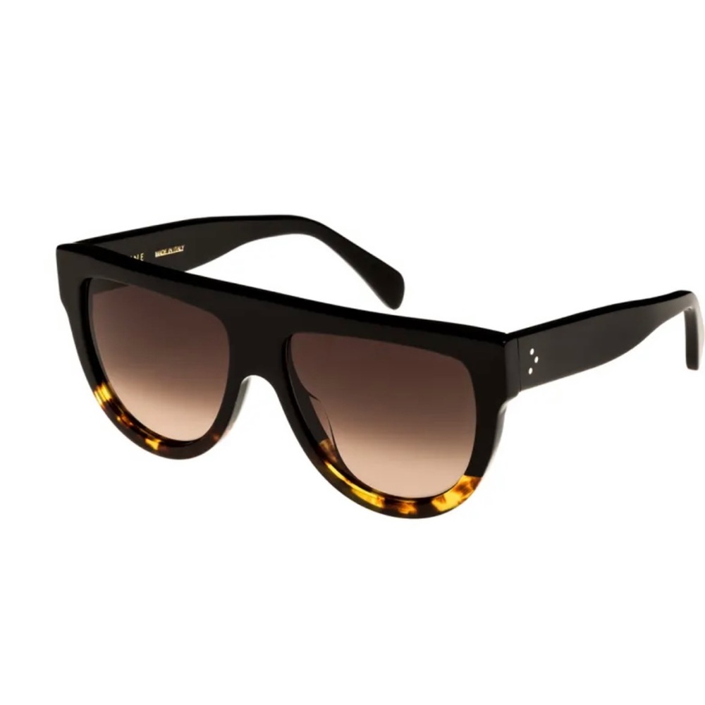 Celine Flattop Two-Tone Shield Sunglasses- chic sunglasses